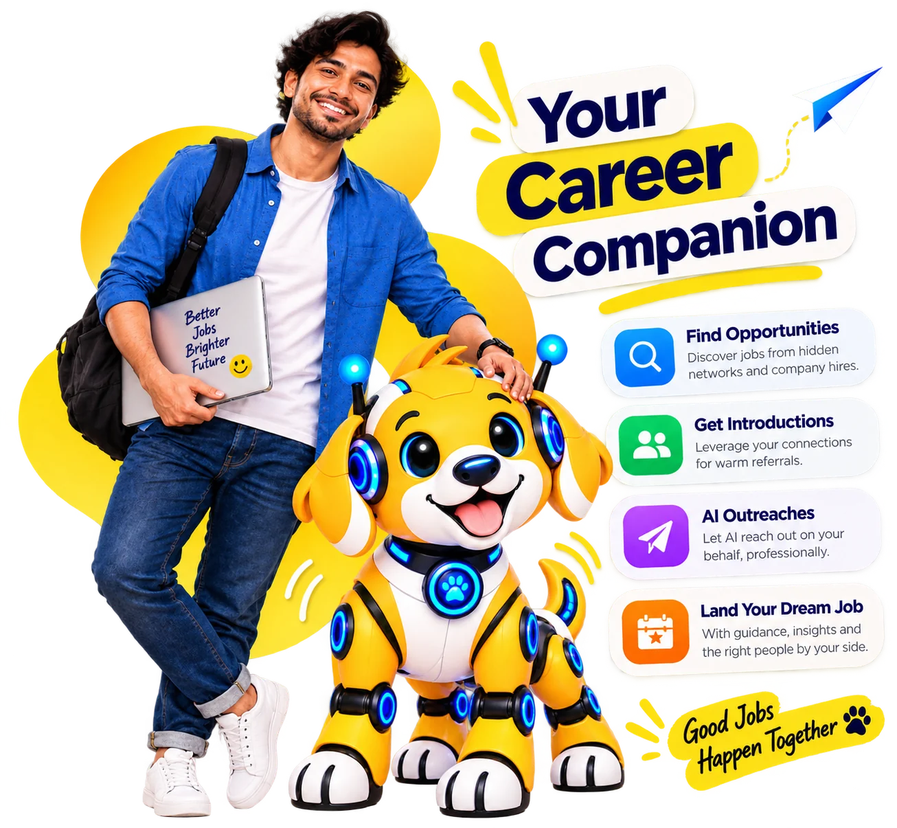 Zendoo career companion helping a job seeker